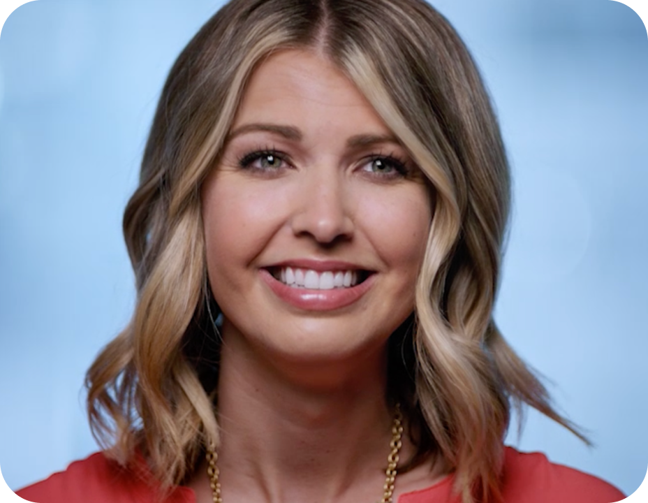a smiling white young woman