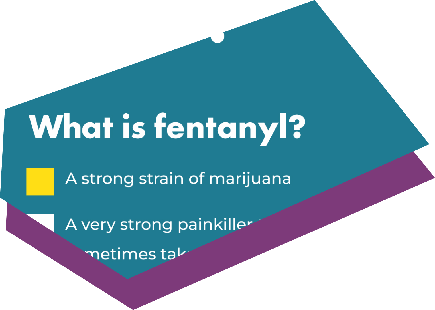 an online quiz with the question 'what is fentanyl?'