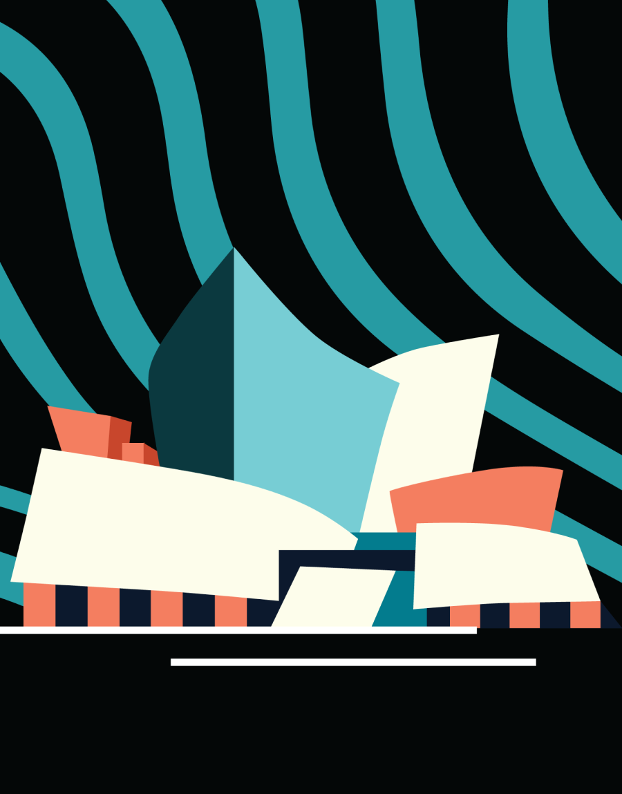 Frank Gehry cartoon building